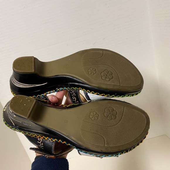 Elite By Corkys Size 8 Kalua Sandals  Multi Colored Art to Wear Wearable Art - Picture 10 of 10